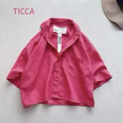 未使用★TICCA｜定価2,5万 24SS リネン半袖エンブロイダイリーシャツ