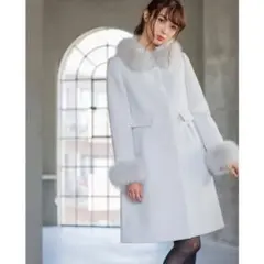 ミッシュマッシュ♡ ノーカラー2WAY Aラインコート