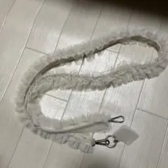 フリル付きホワイトショルダーストラップ