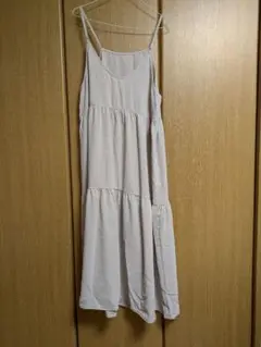 ◆美品◆【しまむら】ティアードキャミワンピ　М　ベージュ　ワンピース
