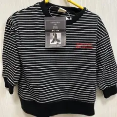 Penペンさんコラボ　刺繍入りボーダートップス　90