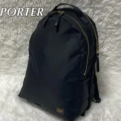 美品PORTERポーター完売品シア2層式大容量A4OK DAYPACKブラック