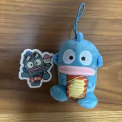 はぴだんぶい ぬいぐるみマスコット　はんぎょどん　ステッカーセット