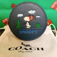新品未使用 招待者限定 coach × スヌーピー限定コラボ コインケース