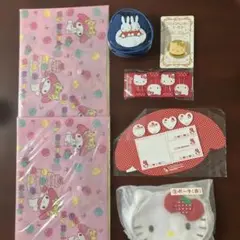 (8-23)マイメロディ・ハローキティ文房具セット未使用品