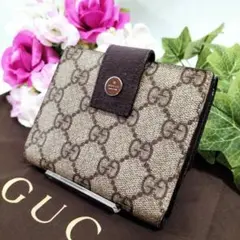 正規品 GUCCI グッチ 折り財布 Wホック PVC GG スプリーム