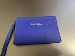 Paul Smith 青 レザー カードケース　パスケース