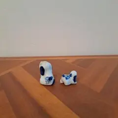 陶器の犬ミニチュアセット