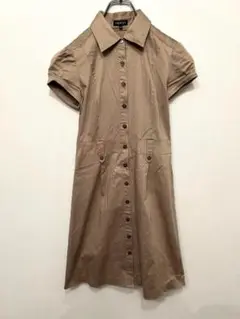 インディビィINDIVI ワンピース 膝丈人気　38 美品 M相当 ブラウン81