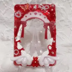 ホイップデコ レジンデコ トレカケースキーホルダー 赤