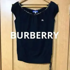 【状態良好❗️】BURBERRY ノバチェック柄 黒 半袖カットソー 三陽商会