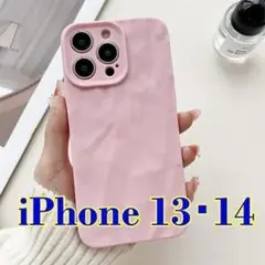 売り切り特価！　iPhone13・14　 スマホケース　衝撃吸収シリコン　ピンク
