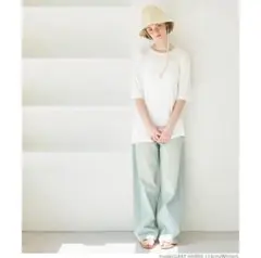 coca ドローストリングアシンメトリーTシャツ（チュニック/クルーネック/