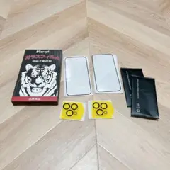 iPhone 15 Pro ガラスフィルム カメラフィルム　2セット 黒縁