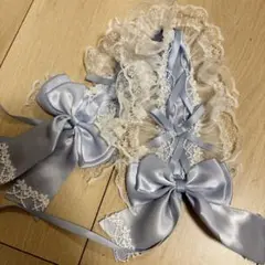 ヘッドドレス　水色　ロリータ