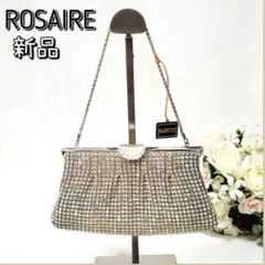 新品☆豪華☆ROSAIREロザリオ全面オーロララインストーン パーティーバッグ