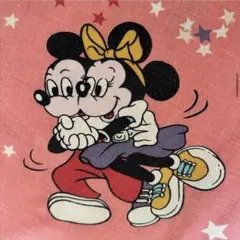 ビンテージ　ミキミニダンス　ピンク　布団カバー　ビンテージシーツ
