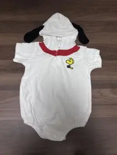 本日限定値　PEANUTS スヌーピー ウッドストック　耳付き　ロンパース　80