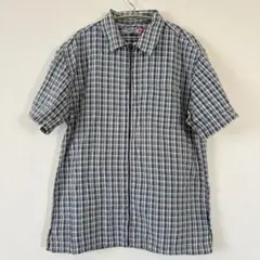 90s 00s Y2K チェックシャツ　フェス　ボックスカット　ジップアップ
