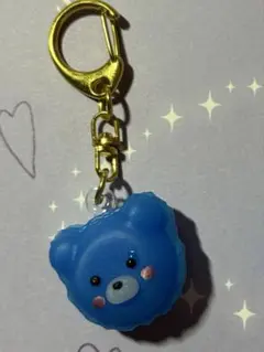 青クママカロンキーホルダー