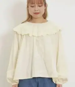 未使用♡Samansa Mos2 ミルクティーブラウス