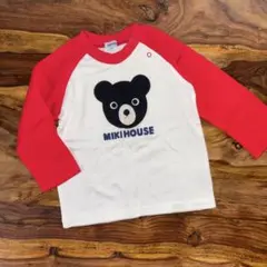 【美品】MIKI HOUSE クマプリント Tシャツ　長袖80