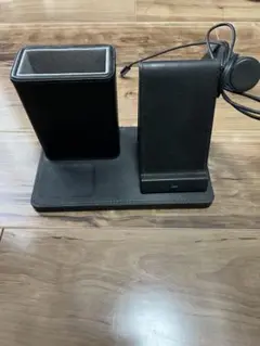 ブラック スマホスタンド 充電器付き