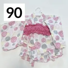 美品 女の子 浴衣 子供服 ゆかた 着物 綿100 夏祭り 浴衣セット