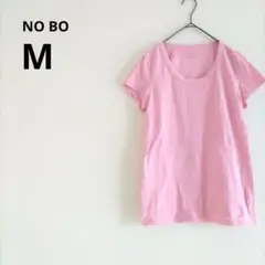 海外古着 NOBO 半袖 Tシャツ M シンプル ピンク コットン シンプル