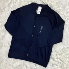 【新品】ユニクロ UNIQLO カーディガン／ネイビー／XL