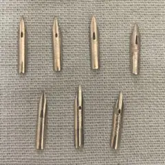 古い万年筆 ペン先のみ 7枚セット 小さいサイズ シルバー色