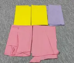 はぎれ　無地　5枚