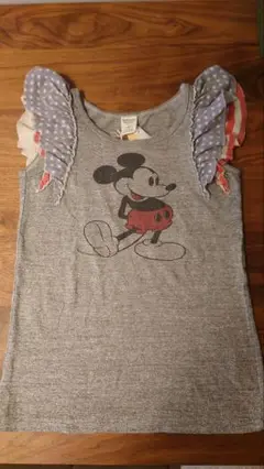 デニム＆ダンガリー DD mickeyコラボ袖ふりふりタンクトップ