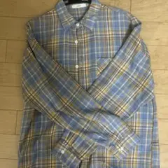 コットンチェック長袖シャツ