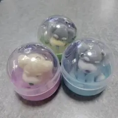シュナとボブ☆フロッキーソフビ☆シュナ☆オフホワ☆ビーン☆ガチャ