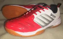 【匿名配送】【新品】【未使用】Badminton shoes　赤　白　黒　25