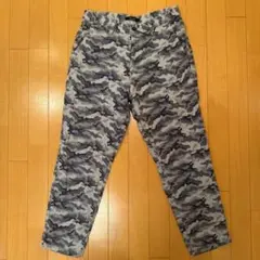【美品】ジョンブル Johnbull アンクルパンツ 迷彩柄 M ライトグレー