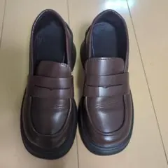 厚底 ローファー 　22.5 ブラウン