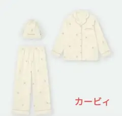 【GU】Kirbyサテンパジャマ（長袖ロングパンツ）※クリーム※Mサイズ