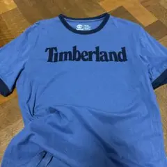 Timberland　デザインTシャツ　リンガー　ビッグロゴ　ワンポイント