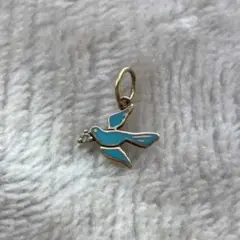 ノジェス青い鳥ブルーバードダイヤペンダントチャームアガット