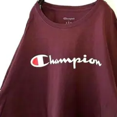 チャンピオン Champion ロゴ Tシャツ L レッド 赤 古着オールド
