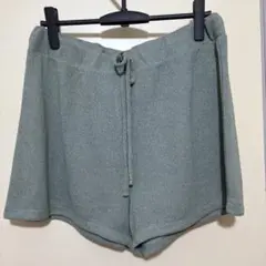 グレー リブ編み ショートパンツ