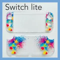【人気商品】ペンキ柄　スイッチライト　Switch Lite　クリアハードカバー