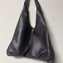 未使用　ダークブラウン トートバッグ 合皮　レザー