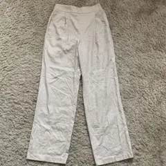限定特価‼️GU ワイドパンツ レディース S 裏地付き　麻　美品