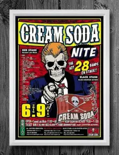 クリームソーダ☠️/ガレパラ【A4サイズ写真ポスタ額装付き２点セット】
