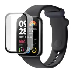 Smart Band 8 Pro 用ケースガラスフイルム全面保護 超薄型