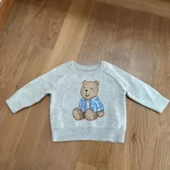 クマ刺繍 グレー ニットセーター 3-6ヶ月　GAP 未使用