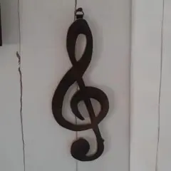 壁掛け　オブジェ　音符　♪